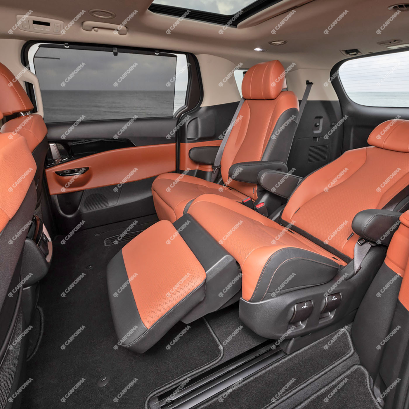 Коврики на KIA Carnival IV 7 мест с оттоманками 2020&nbsp;-&nbsp;2025 в Чите