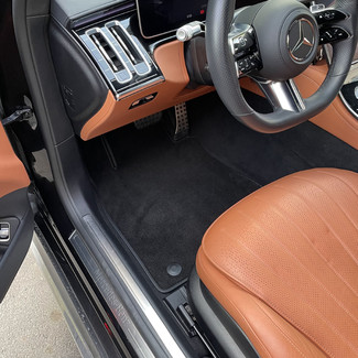 Ворсовые коврики на Mercedes S (W223, V223) 2020 - 2025 в Чите