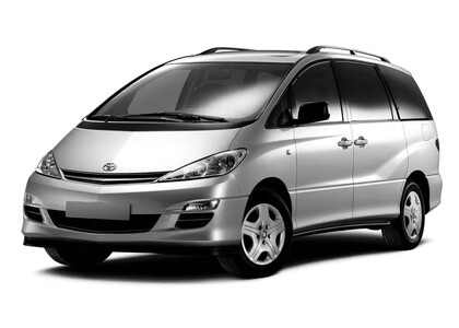 Ворсовые коврики на Toyota Previa (XR30, XR40) 2000 - 2007 в Чите